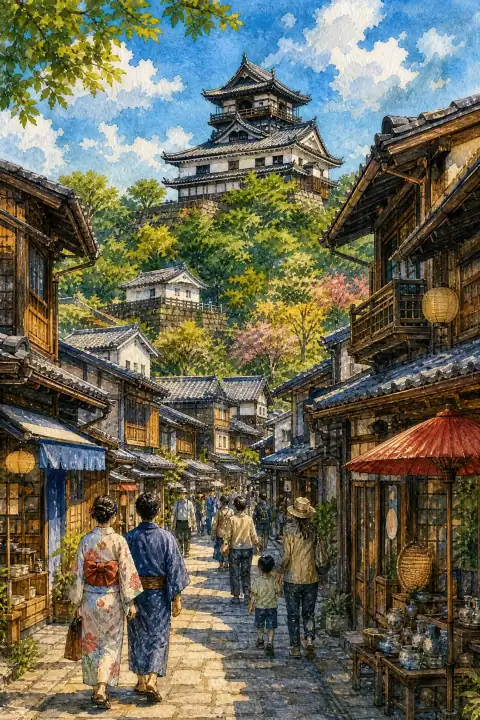 犬山城与城下町