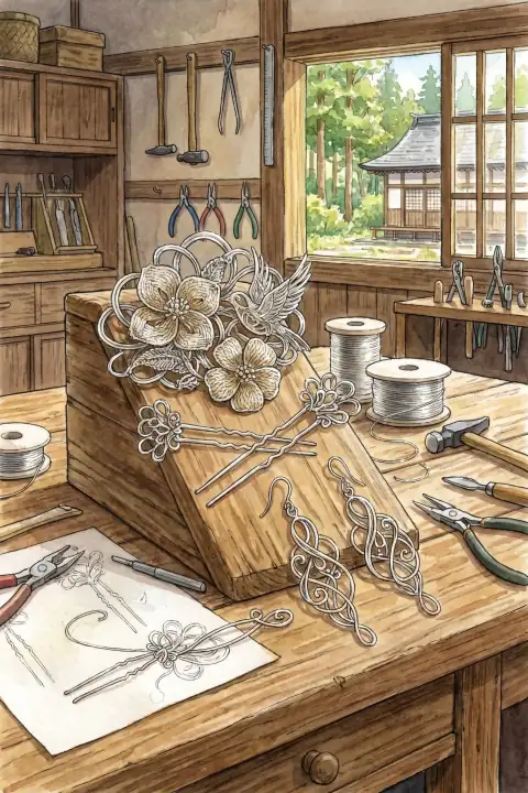 Akita Silver Wirework