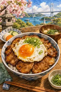 叉烧鸡蛋饭