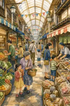 商店街购物体验