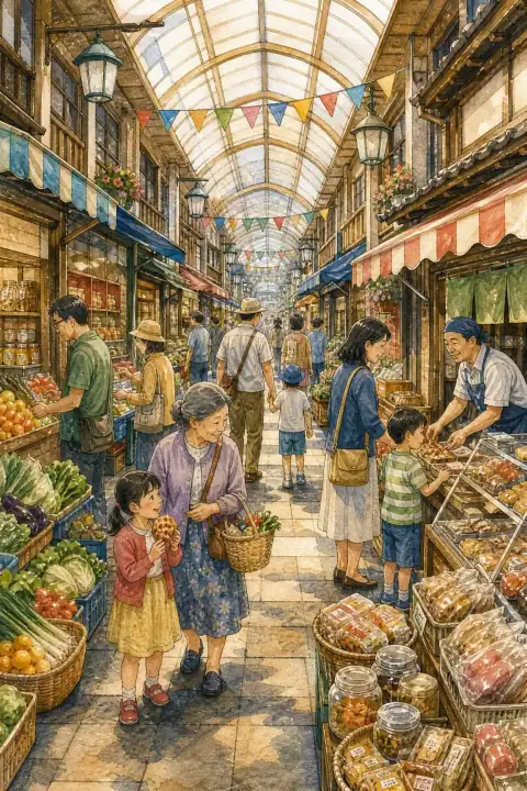 商店街购物体验
