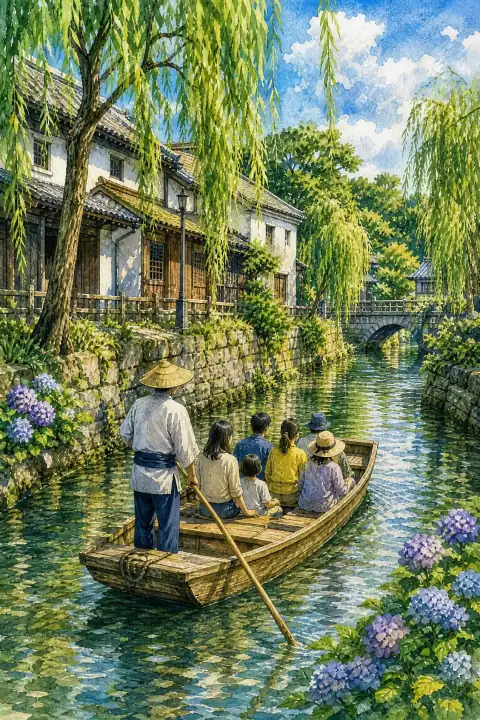柳川游船