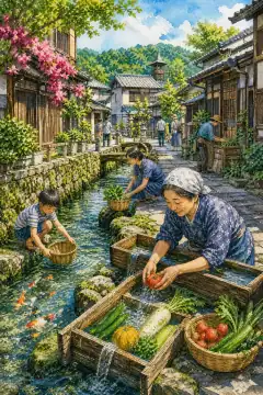 郡上八幡的水畔生活