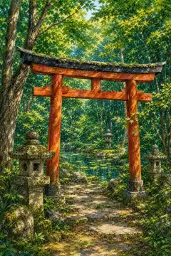 根道神社的鸟居