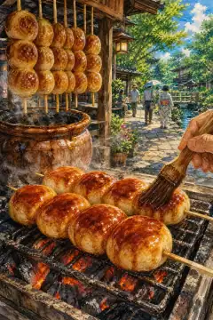 Yaki Manju (Grilled Miso-Glazed Buns)