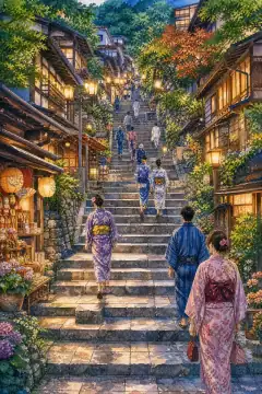 Ikaho Onsen Stone Steps