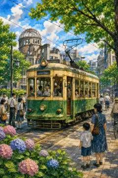 Hiroden Streetcar (Hiroshima Tram)