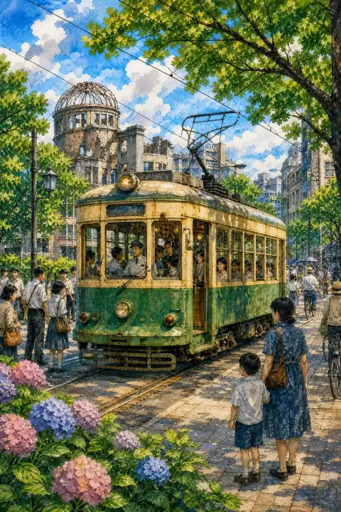 Hiroden Streetcar (Hiroshima Tram)