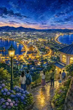 从函馆山眺望夜景