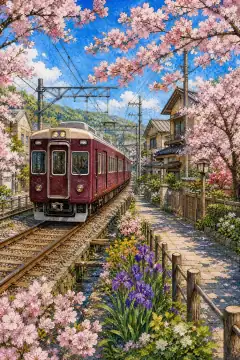 阪急电车的沿线风景