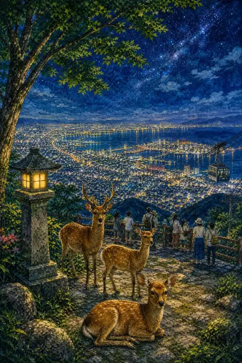 The Ten-Million-Dollar Night View from Mount Rokko