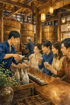 Sake Tasting at Sudo Honke Sake Brewery