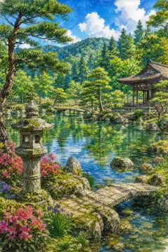Pure Land Garden at Motsu-ji Temple