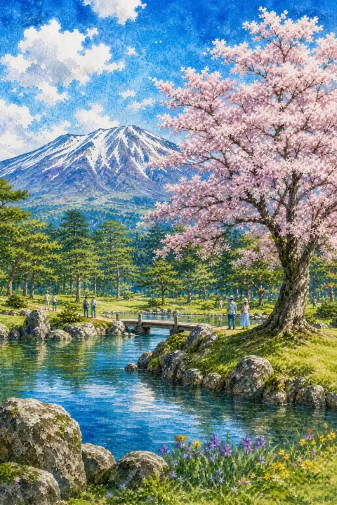 Koiwai Farm Lone Cherry Tree