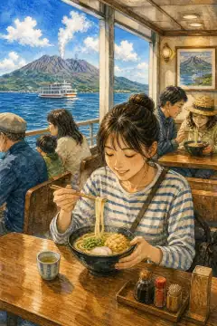 Sakurajima Ferry Udon