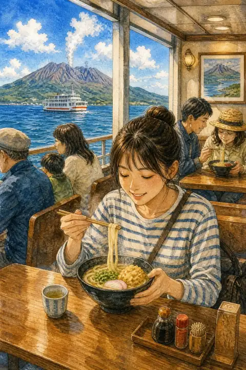 Sakurajima Ferry Udon