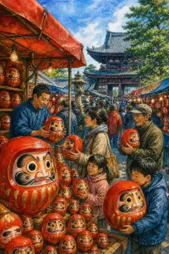 川崎大师的达摩市集