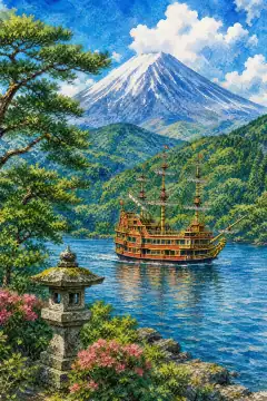 富士山眺望（箱根·芦之湖）