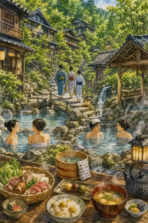黒川温泉の湯めぐり