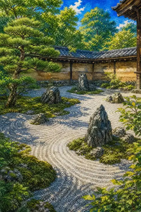 枯山水庭园