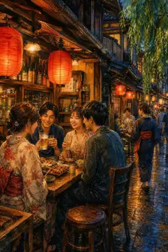 Socializing at an Izakaya