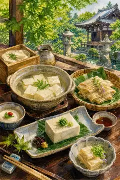 Tofu and Yuba (Tofu Skin) Cuisine