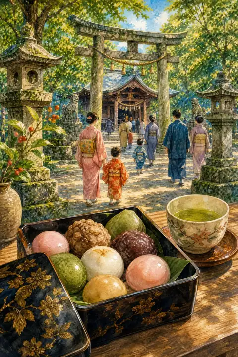 朔日参り(ついたちまいり)と朔日餅