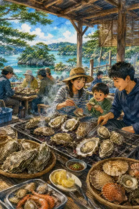 牡蛎小屋的海鲜烧烤