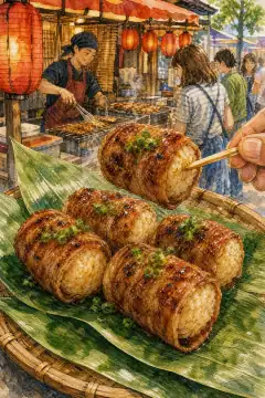Nikumaki Onigiri (Pork-Wrapped Rice Ball)