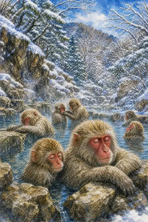 Jigokudani Monkey Park (Snow Monkey Park)
