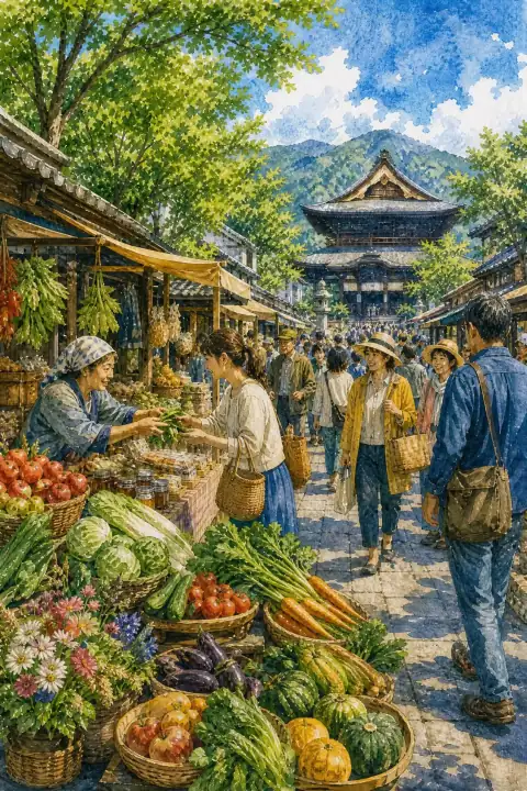 朝市 (善光寺周辺や軽井沢など)