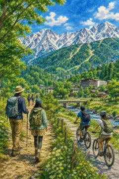 山岳リゾートでのアウトドア（白馬・軽井沢）