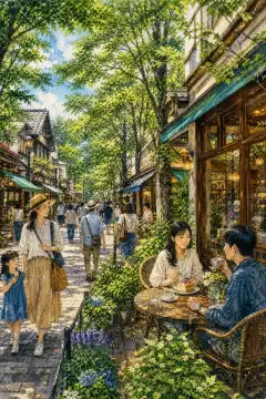 軽井沢のショッピングとカフェ巡り