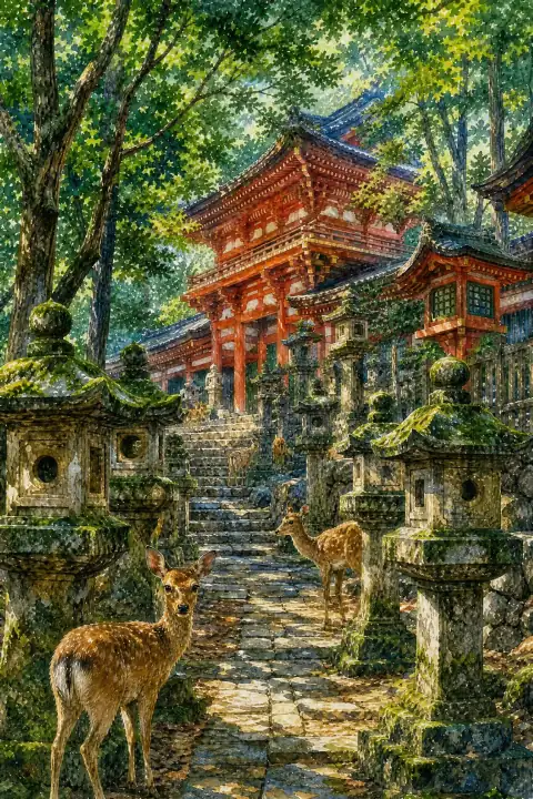 春日大社与石灯笼