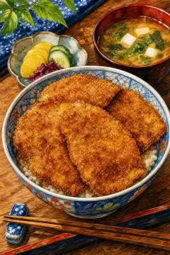 酱汁猪排盖饭