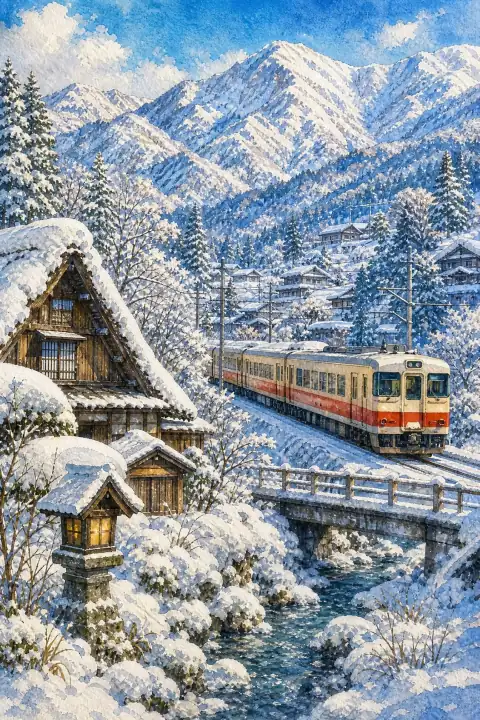 Echigo-Yuzawa's Snow Scenery