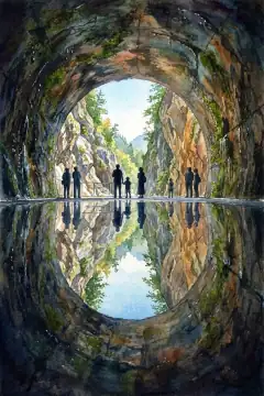 清津峡溪谷隧道