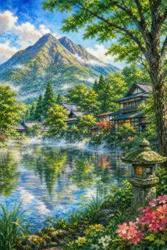 由布院温泉(金鱗湖)