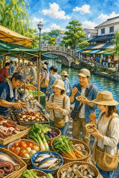 备前冈山京桥朝市