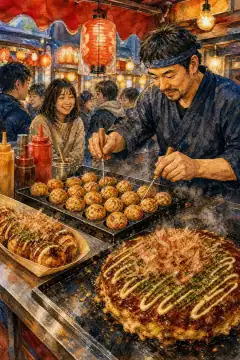 Street Food (Takoyaki & Okonomiyaki)