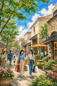Shopping at Tosu Premium Outlets