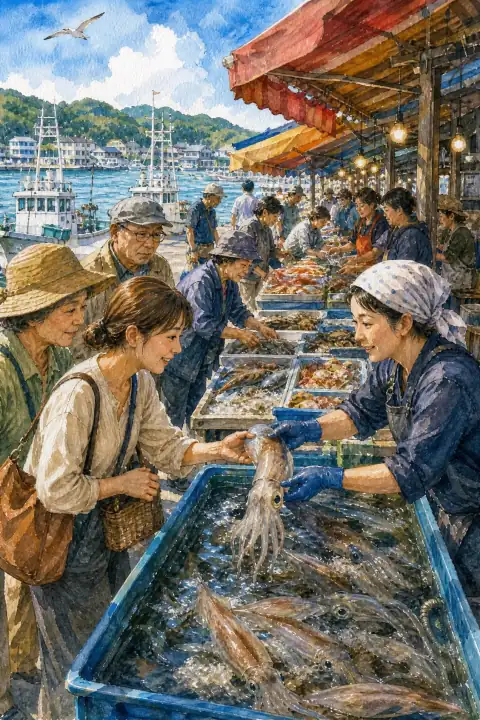 Yobuko Morning Market