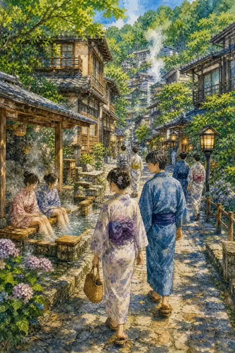 Yukata Strolls in Onsen Towns