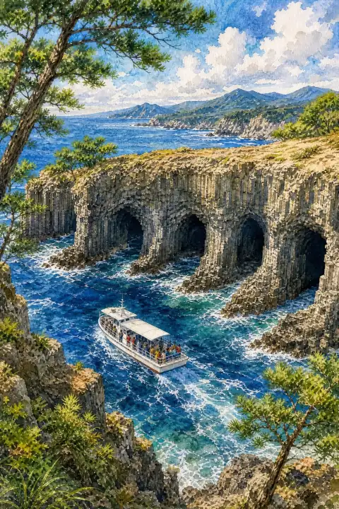 Nanatsugama Sea Caves