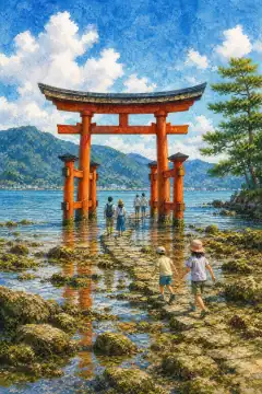大魚神社の海中鳥居
