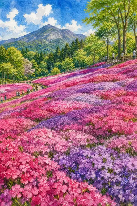 Shibazakura (Moss Phlox) at Hitsujiyama Park