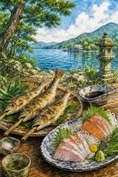 Lake Fish Cuisine (Ayu and Biwa Trout)