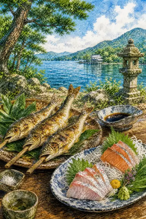 Lake Fish Cuisine (Ayu and Biwa Trout)