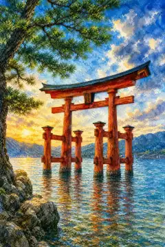 Shirasuka Shrine (Torii in Lake Biwa)
