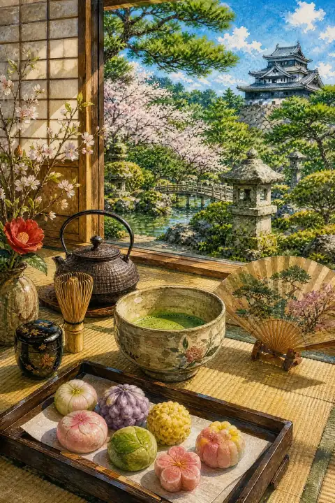 Matsue Tea Ceremony and Wagashi